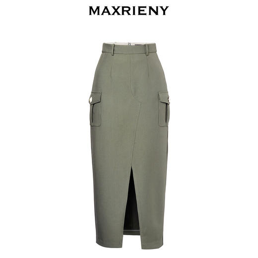 MAXRIENY都市通勤风开叉包臀半身裙修身遮肉裙子(货号:MC88SK510) 商品图4