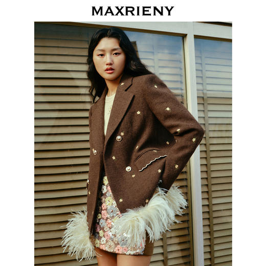 【商场同款-新春系列迎春花开】MAXRIENY宫廷复古感绣花外套女(货号:MC88JA779) 商品图2