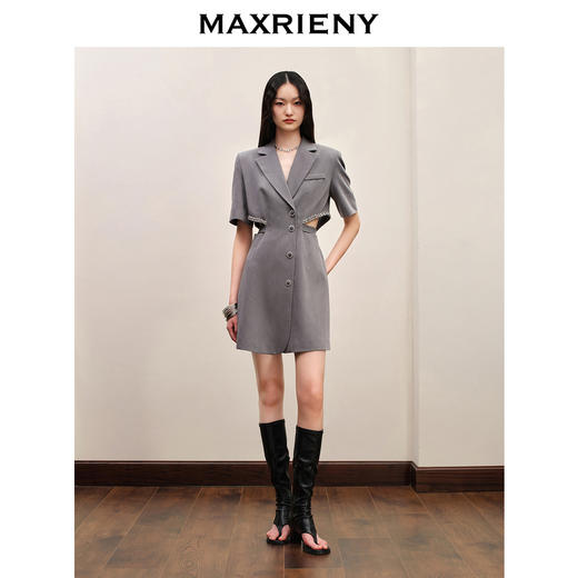 【商场同款】MAXRIENY极简都市通勤风西装裙腰间镂空小心机设计感(货号:MC88DR609) 商品图1