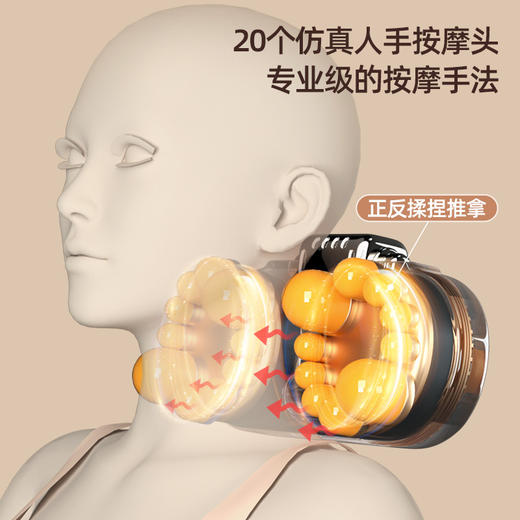 【母亲节送妈妈实用礼物！】颈椎按摩枕肩颈按摩仪腰部加热靠枕，揉捏热敷家用多功能颈部按摩器，3D深层揉捏温感热敷技术全身仿真按摩ry 商品图1