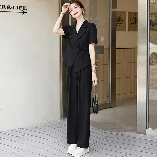 休闲时尚洋气显瘦修身，港风两件套职业装HR-YJQ8028 商品图1