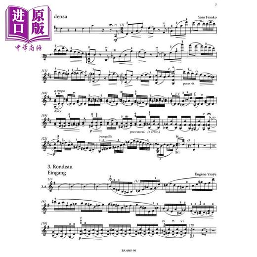 【中商原版】Concerto for Violin and Orchestra no. 3 in G major K. 216 进口艺术 莫扎特 第三小提琴协奏曲G大调 K216 商品图4