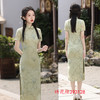 上海旗袍厂家批发2024夏季新款时尚改良年轻少女款中长短袖旗袍裙 商品缩略图2
