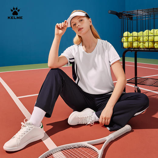 卡尔美城市网球系列女士圆领短袖T恤 商品图0
