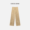 COCO ZONE早春穿搭新中式国风松紧腰提花休闲裤CC1A0509 商品缩略图0