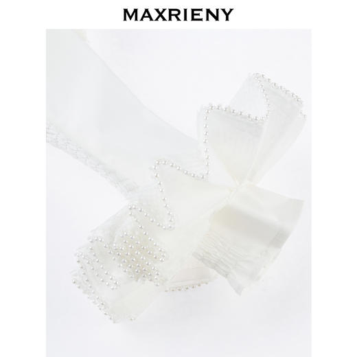 MAXRIENY一字肩吊带雪纺衫秋季上衣泡泡袖(货号:MC87TP600) 商品图3