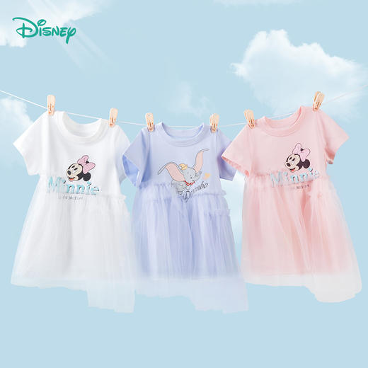 迪士尼童装女童短袖连衣裙夏季中小童卡通包包裙子 商品图9