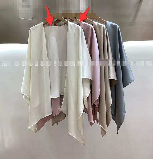 【门店同款】ENJOY夏季一粒扣缎面披肩上衣 157312408 商品图0