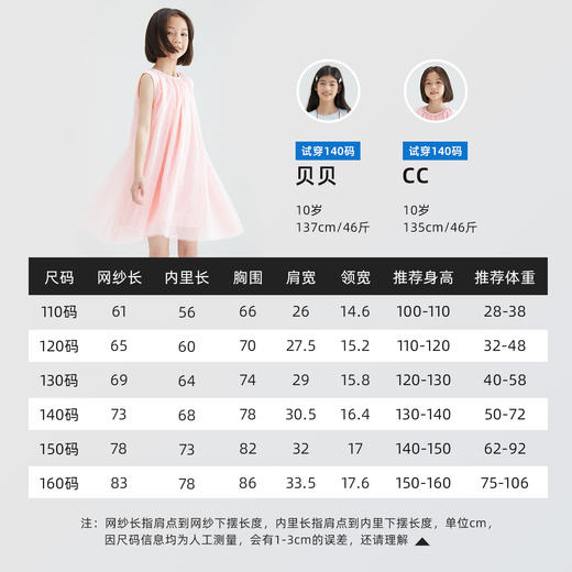 森林棠24夏款儿童女网纱背心无袖连衣裙41132404 商品图4