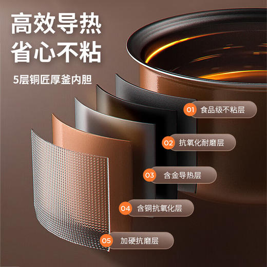 九阳（Joyoung） 电饭煲 3L 家用2-6人 多功能菜单 电热锅可预约 F30FZ-F430 商品图2