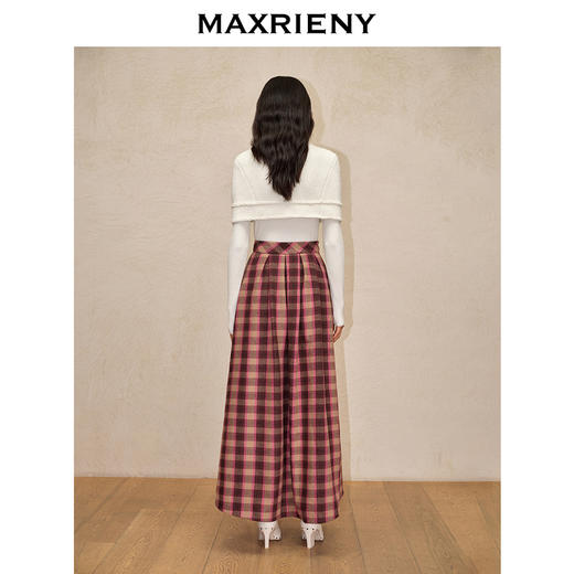 【商场同款-新春系列春日银柳】MAXRIENY复古浪漫珍珠流苏半裙(货号:MC88SK798) 商品图3