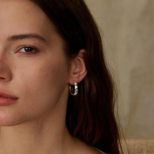 ARSIS｜星夜系列 丝光星痕耳圈 商品图6