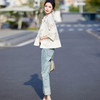 新中式国风薄款外套，小香风短款时尚白色刺绣防晒衣HR-BX2520 商品缩略图3