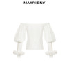 MAXRIENY一字肩吊带雪纺衫秋季上衣泡泡袖(货号:MC87TP600) 商品缩略图1