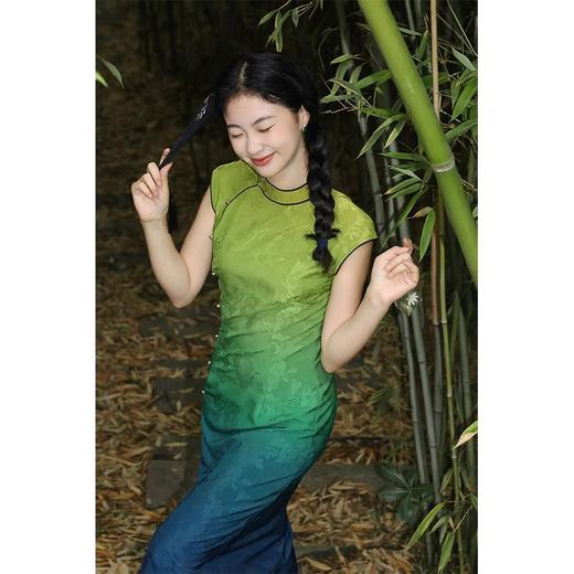 气质筒子领优雅复古新中式改良长款旗袍LSB2218 商品图2