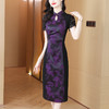 AHM-8716中国风复古性感修身显瘦蕾丝裙夏季新款气质优雅高级感连衣裙 商品缩略图2