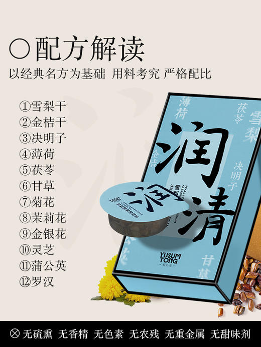 【桃红梨白】雪梨蒲菊清润茶2/3盒 商品图1