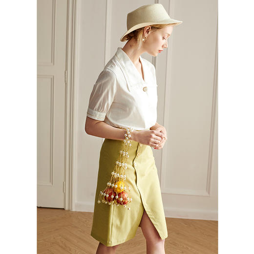 欧芮儿2020夏装新款高腰显瘦半身裙女不规则中长款a字轻熟风包臀 商品图2