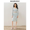 MAXRIENY精致复古感蕾丝半裙竹叶提花2024夏季新款高腰修身裙子(货号:MS85SK069) 商品缩略图1
