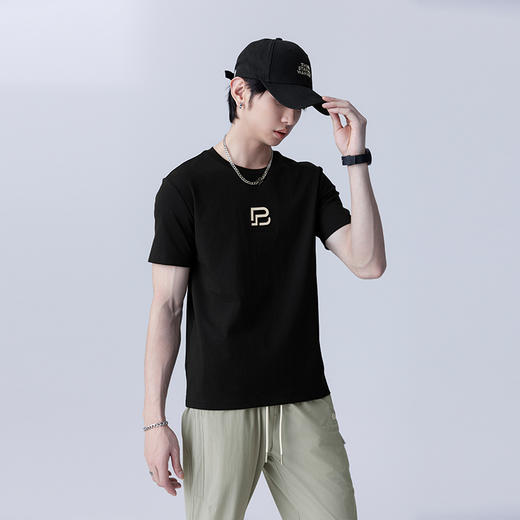 【断码清仓】HX 夏季圆领短袖T恤S102422993101/02 商品图2