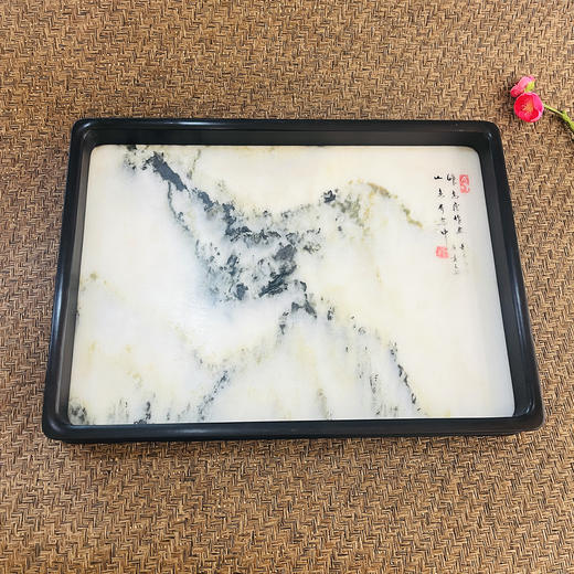 云石+紫光檀茶盘/托盘/底座 商品图3