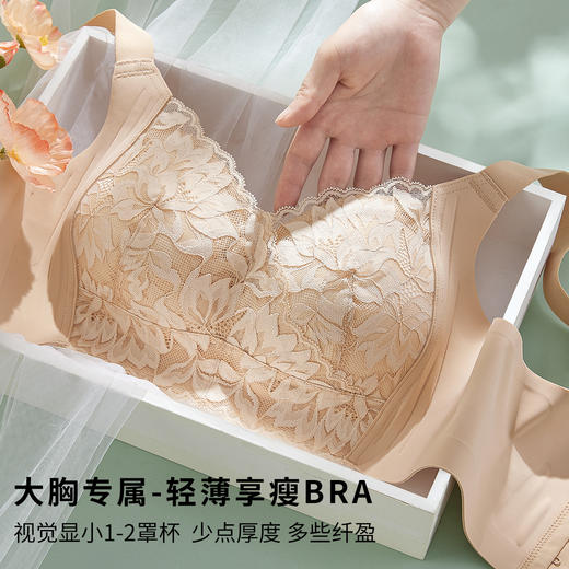雅黛丽内衣女大胸显小轻薄调整型文胸聚拢承托防下垂清爽透气女士胸罩 商品图2