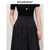 【黑白优雅主义-商场同款】MAXRIENY法式复古风情波点半裙A字裙子(货号:MC85SK059) 商品缩略图2