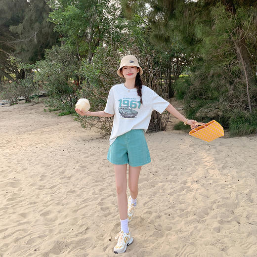 <曾小咸推荐> 【偏爱美式风】灰色T恤+短裤 商品图4