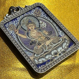 黑唐《文殊菩萨2》唐卡佛牌