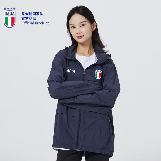 意大利国家队官方商品 | 意大利队徽款风雨衣外套户外运动连帽服 商品图1