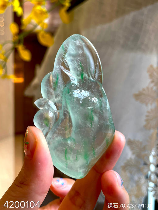 玻璃种飘翠观音裸石【4200104】具体价格微信咨询 商品图7