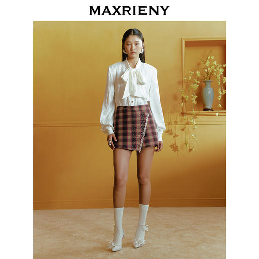 【商场同款-新春系列春日银柳】MAXRIENY复古浪漫珍珠流苏裙裤(货号:MC88PA777) 商品图1