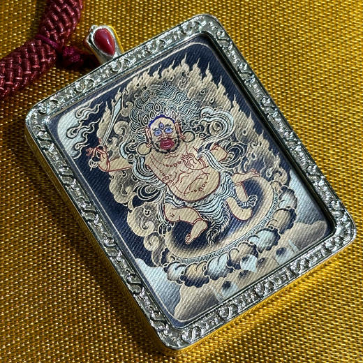 黑唐《不动尊菩萨》唐卡佛牌 商品图0