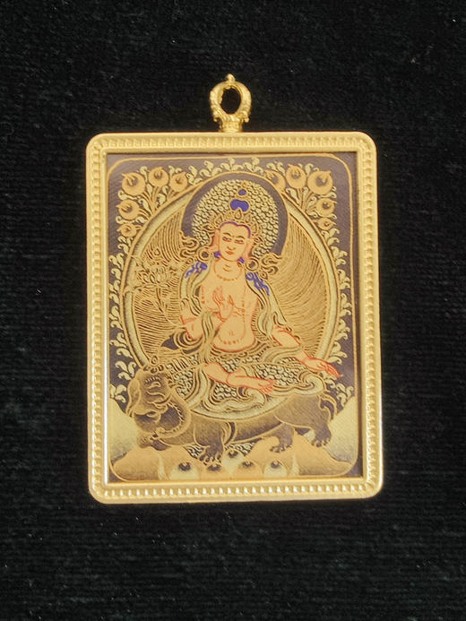 黑唐《普贤菩萨3》唐卡佛牌 商品图0