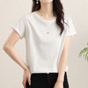 TC 85602桑蚕丝短袖t恤打底衫纯色短袖显瘦上衣 商品缩略图0