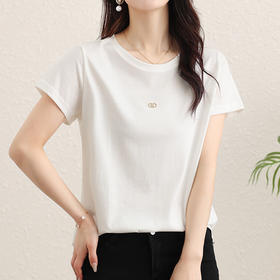 TC 85602桑蚕丝短袖t恤打底衫纯色短袖显瘦上衣