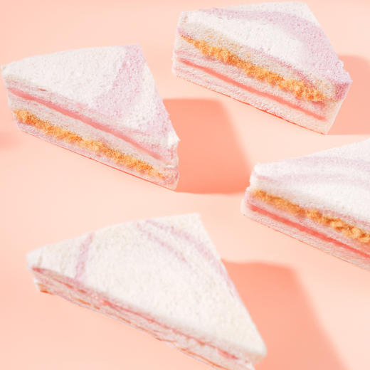 【超满足！草莓冰淇淋肉松三明治】0反式脂肪酸，量大料足，一次吃过瘾！营养健康代餐爆浆面包双料夹心学生休闲早餐下午茶点心 商品图3