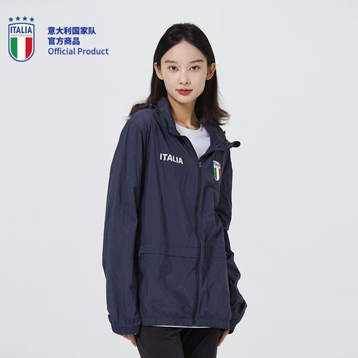 意大利国家队官方商品 | 意大利队徽款风雨衣外套户外运动连帽服 商品图4