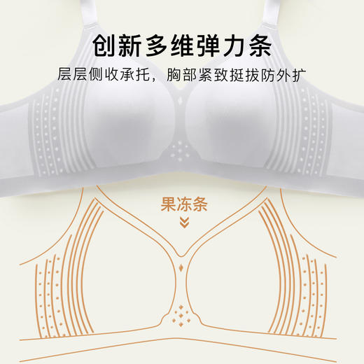 梦芭蒂超薄无痕冰丝轻薄无感软支撑防走光内衣女聚拢无钢圈文胸罩冰丝果冻 商品图3