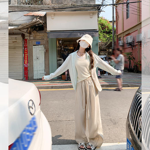 <曾小咸推荐> 【休闲日常】浅绿衬衫+背心 商品图4