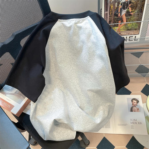 【YW】无忧购韩版卡通字母印花220g纯棉插肩袖打底上衣（截单后7-10天发货) 商品图5