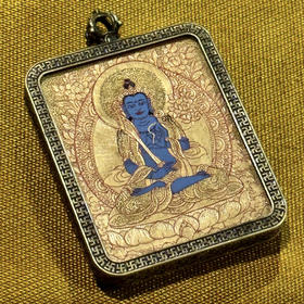 金唐《虚空藏菩萨》唐卡佛牌