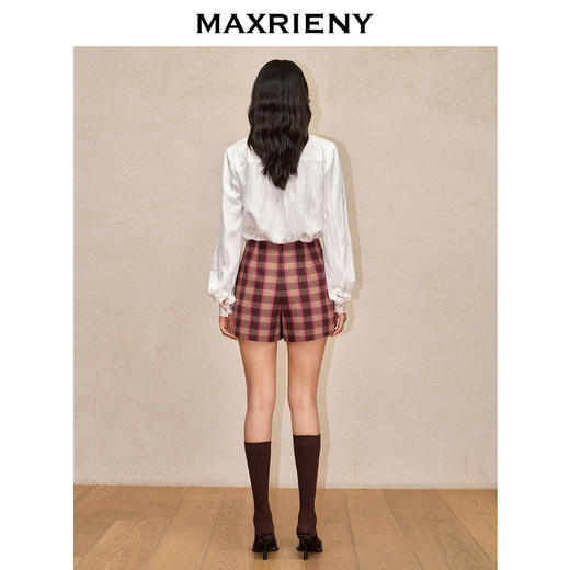 【商场同款-新春系列春日银柳】MAXRIENY松弛感廓形醋酸提花上衣(货号:MC88TP780) 商品图3