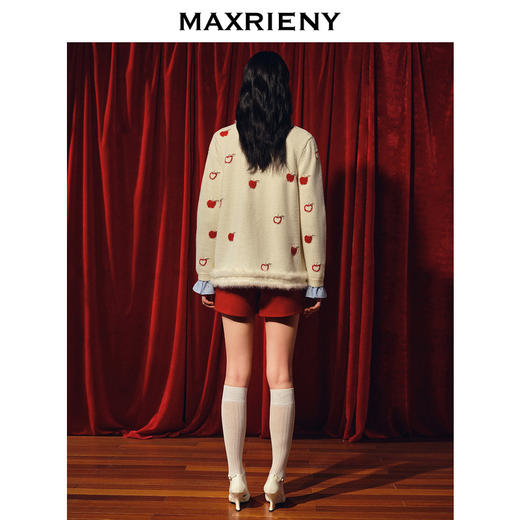 【商场同款】MAXRIENY苹果钉珠外套精致复古感苹果毛织钉珠外套(货号:MC88JA763) 商品图3