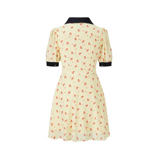 HL2DSSDR1933 小雏菊碎花黄色连衣裙 商品图1
