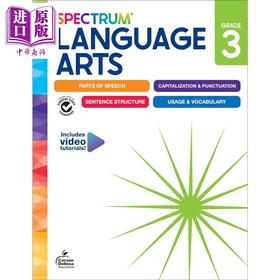 【中商原版】美国新课标教辅 光谱练习册 语言艺术 3年级 Spectrum Language Arts Workbook Grade 3 英文原版Carson Dellosa
