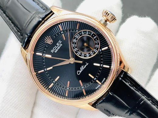 TWF劳li士切利尼系列。尺寸39*11.5mm，3165克隆机芯，蓝宝石镜面，鳄鱼皮表带，男士腕表，密底，自动机械机芯 商品图4