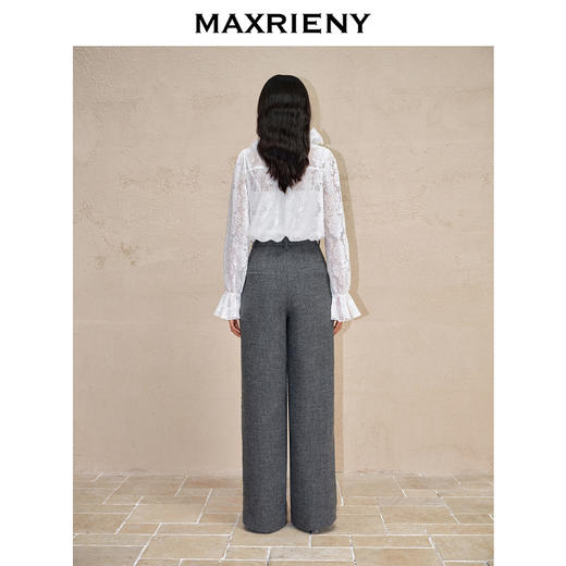 【商场同款-新春系列琉璃玉龙】MAXRIENY浪漫宫廷复古感提花上衣(货号:MC88TP784) 商品图3