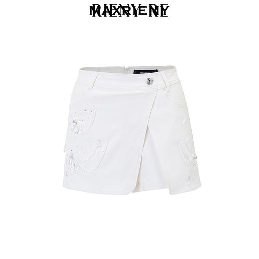 MAXRIENY精致复古感弹力牛仔短裤2024夏季新款休闲裤女热裤(货号:MS85PA011) 商品图4