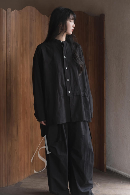 Toogood  男士原色条纹/黑色PEDLAR立领长衬衫 商品图11